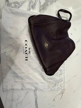 Coach Edie Shoulder Bag 28 Light Gold/Oxblood